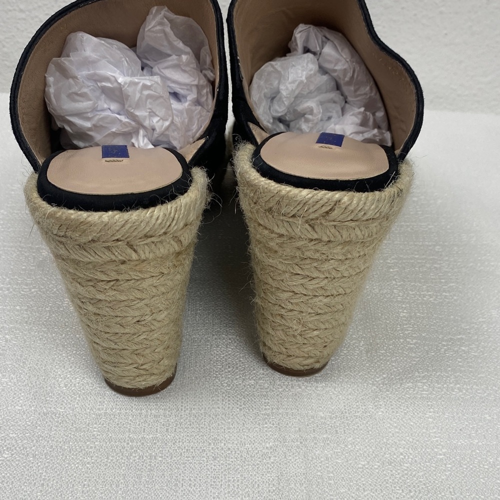 Stuart Weitzman Black Espadrille Wedges Size 7.5 M - Picture 7 of 16